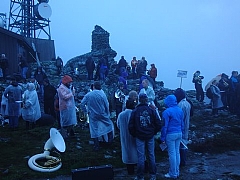 Konsertstafett og fellesnummer p� toppen av Skeikampen.